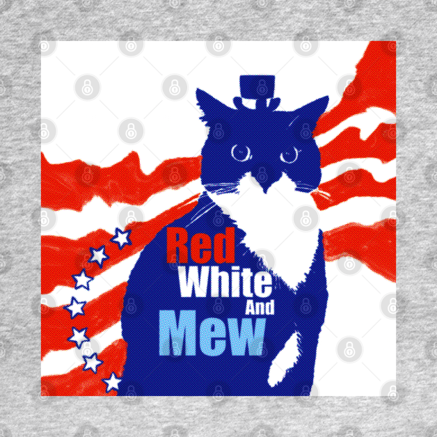 Red White and Mew Cat by TAP4242